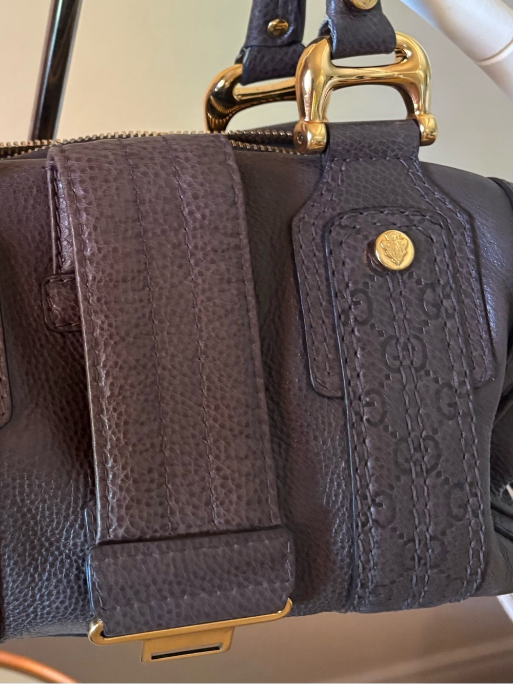 Gucci Brown Leather Briefcase with Gold Crest Hardware - Picture 8 of 12